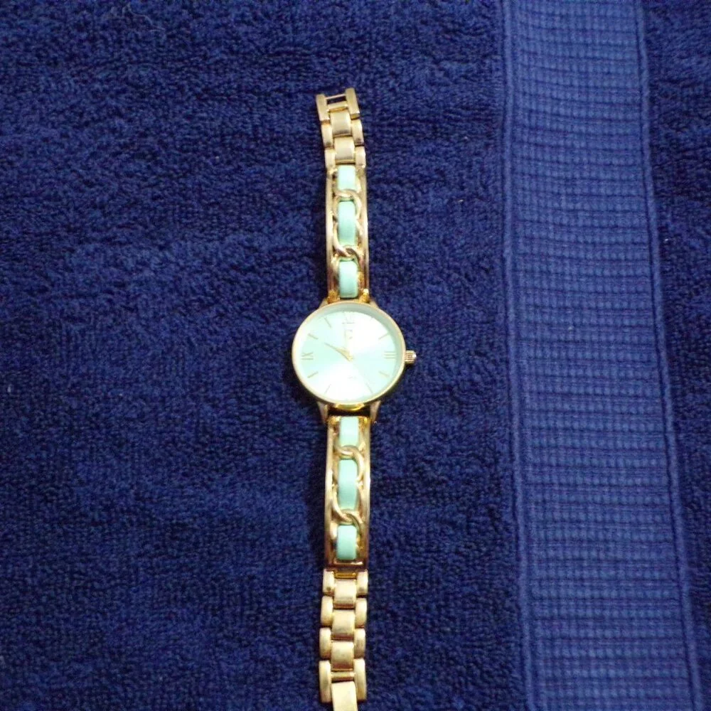 CG Women's Stainless Gold Plated Quartz Turquoise‎